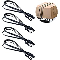 LxwSin Cuerda Elástica de Bicicleta- Correa Elástica 3 en 1 para Equipaje- 4 Pcs Equipaje de Bicicleta Cinturón Cuerda…